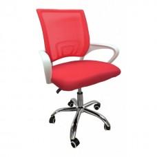 Кресло офисное Bonro 619 бело-красное