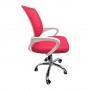 Крісло офісне Bonro 619 біло-червоне