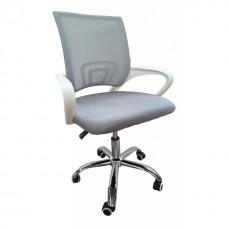 Крісло офісне Bonro 619 біло-сіре