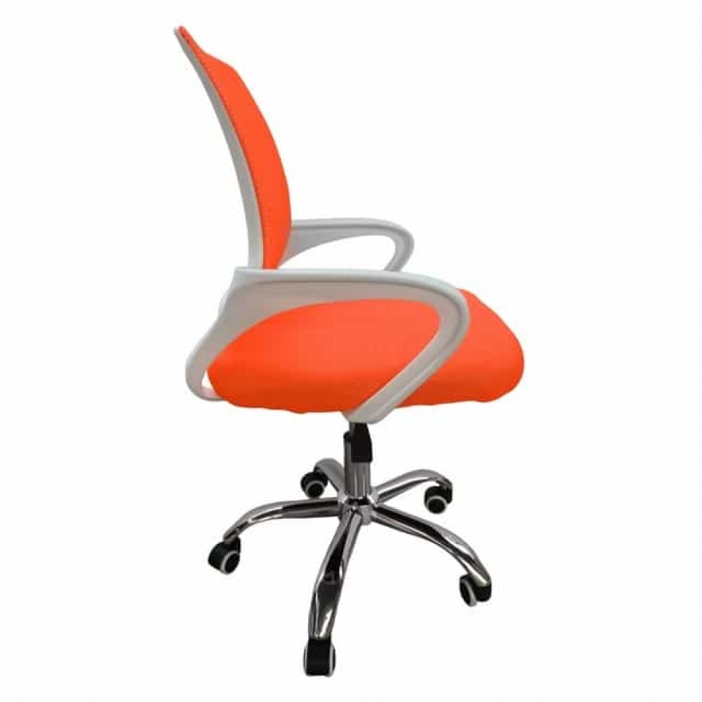 Кресло офисное Bonro 619 бело-оранжевое