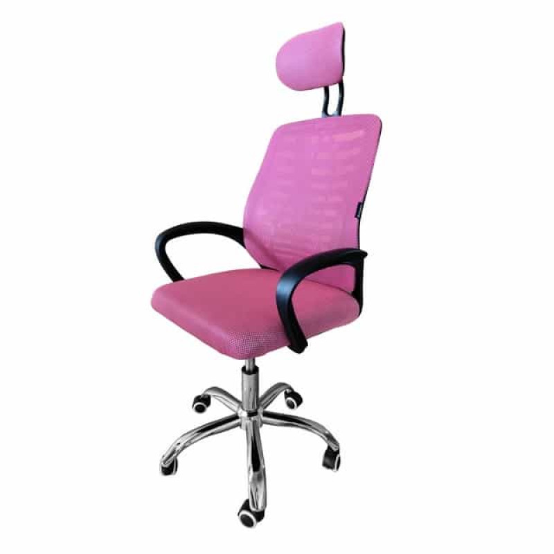 Крісло офісне Bonro B-6200 рожеве