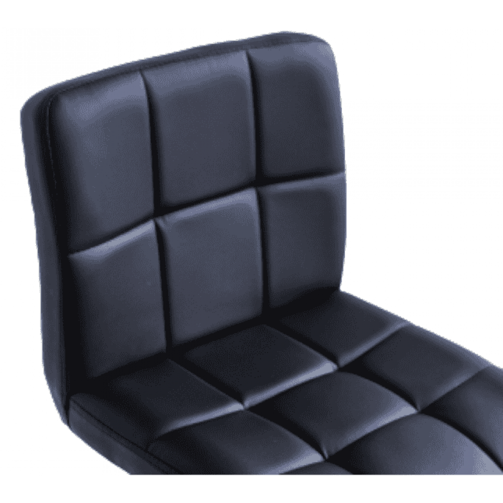 Барний стілець зі спинкою Bonro BC-0106 чорний з чорною основою