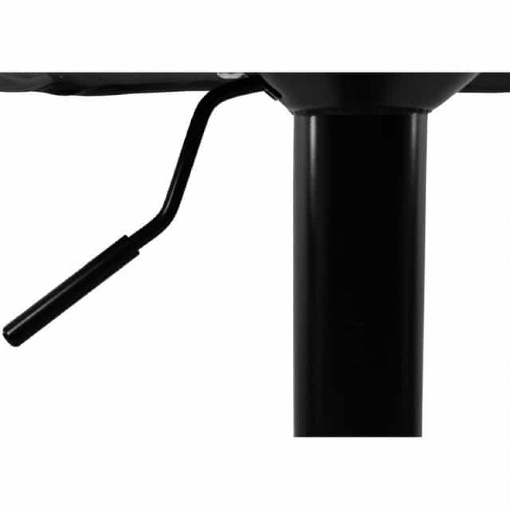 Барний стілець зі спинкою Bonro BC-0106 чорний з чорною основою