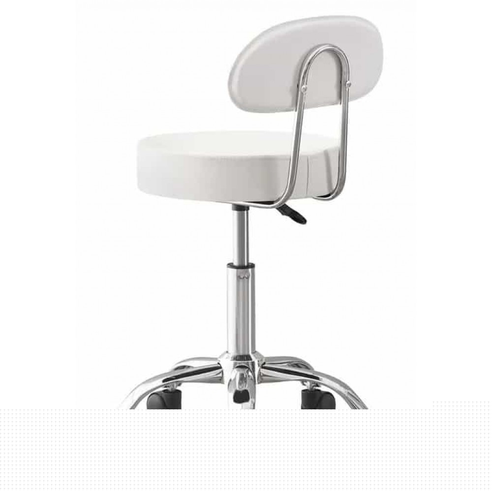 Кресло-табурет на колесах Bonro B-491 белое