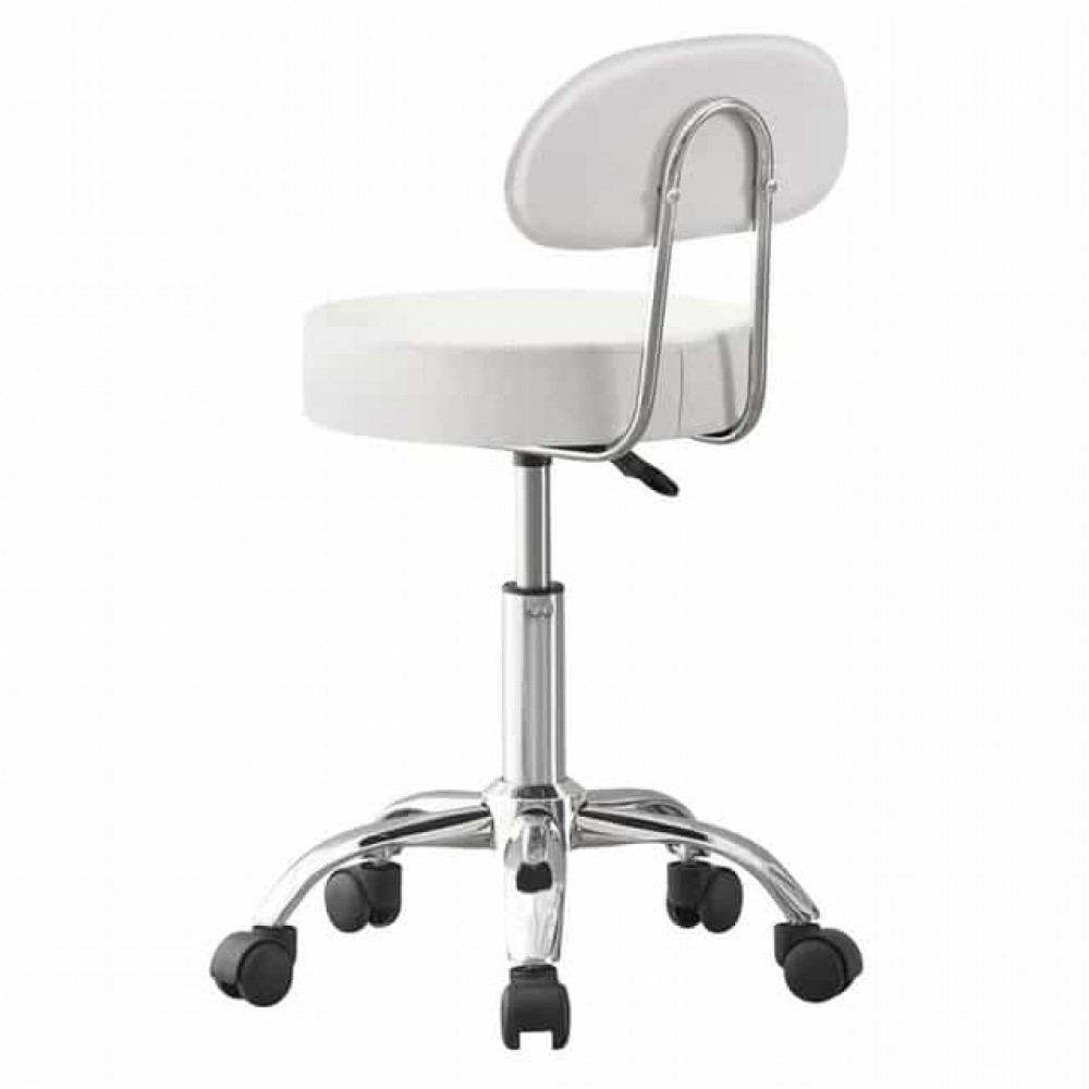 Кресло-табурет на колесах Bonro B-491 белое