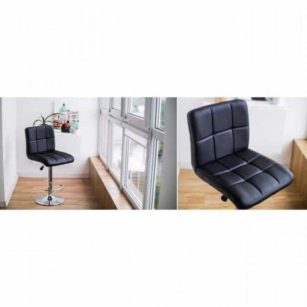 Барний стілець зі спинкою Bonro BC-0106 чорний