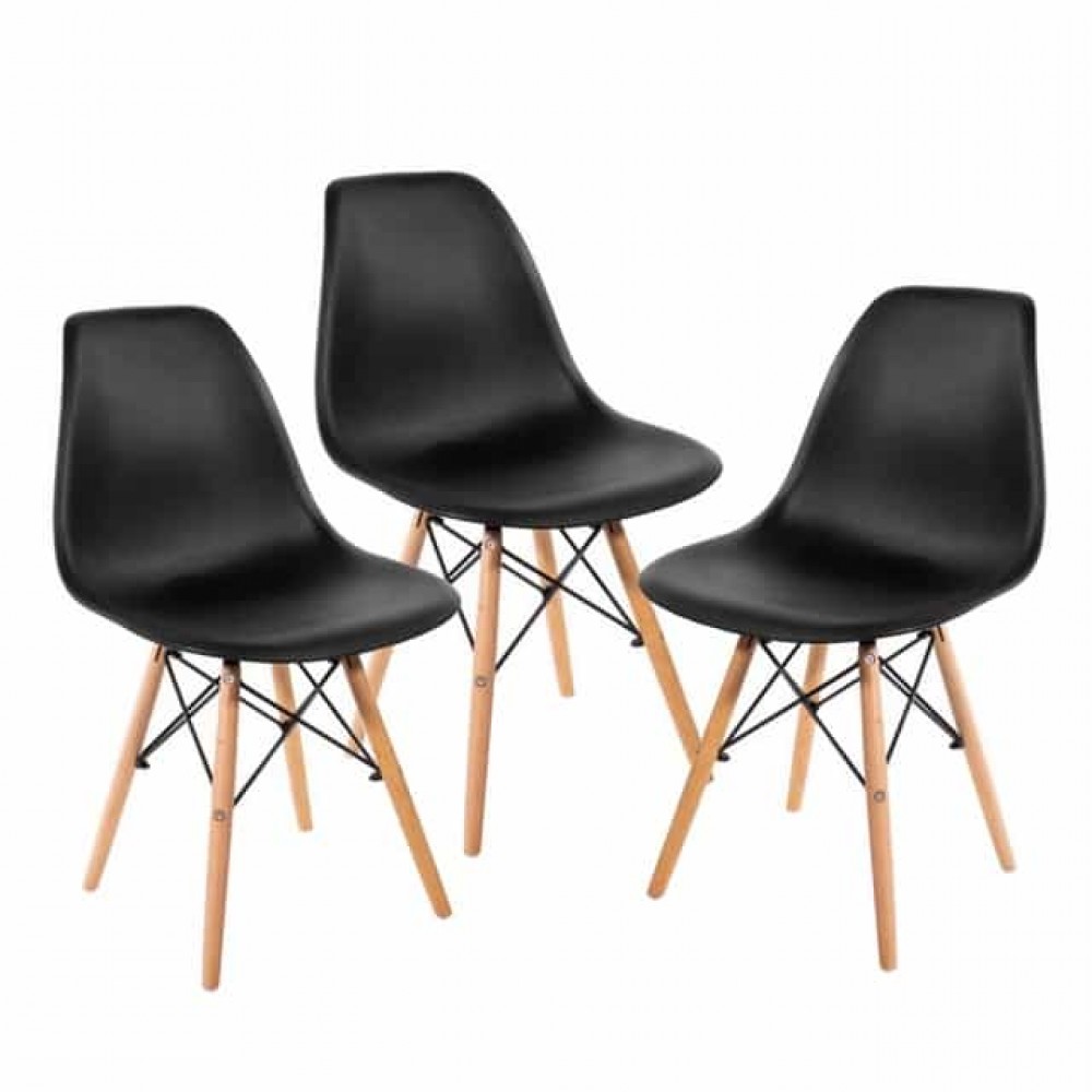 Набір з 3 крісел Bonro В-173 FULL KD чорні