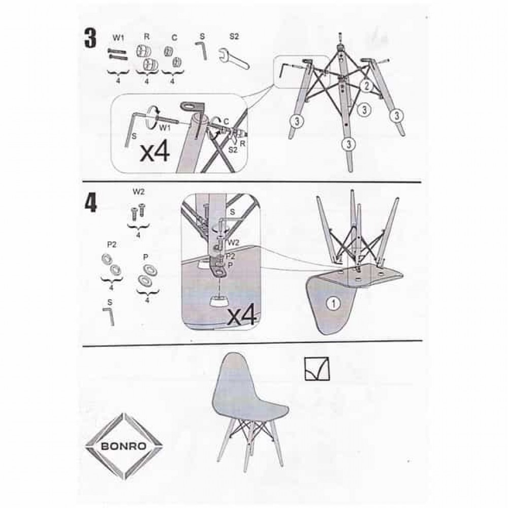 Крісло Bonro В-173 FULL KD біле