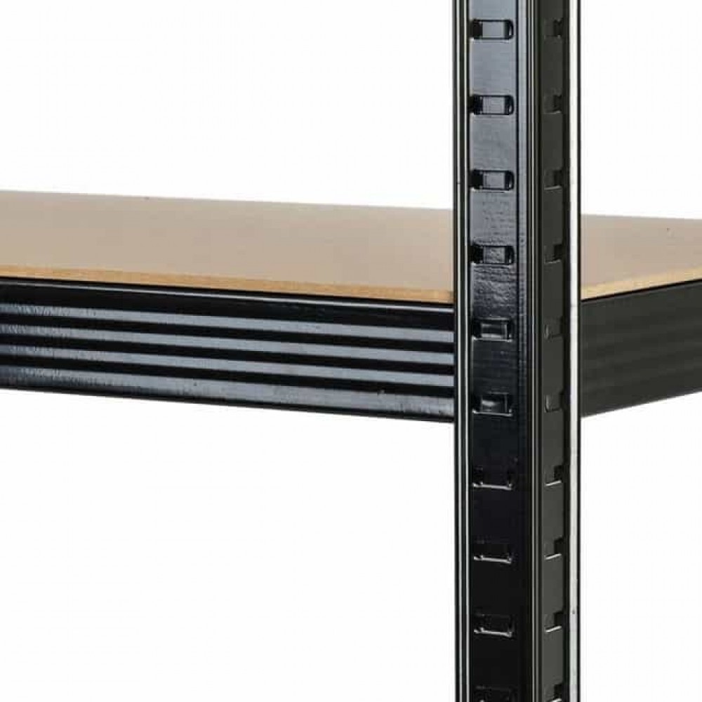 Стелаж металевий 5 полиць Siker P9040 чорний 180х90х40 см