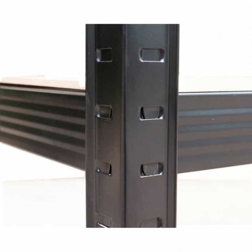 Стелаж металевий 5 полиць Siker P9040 чорний 180х90х40 см