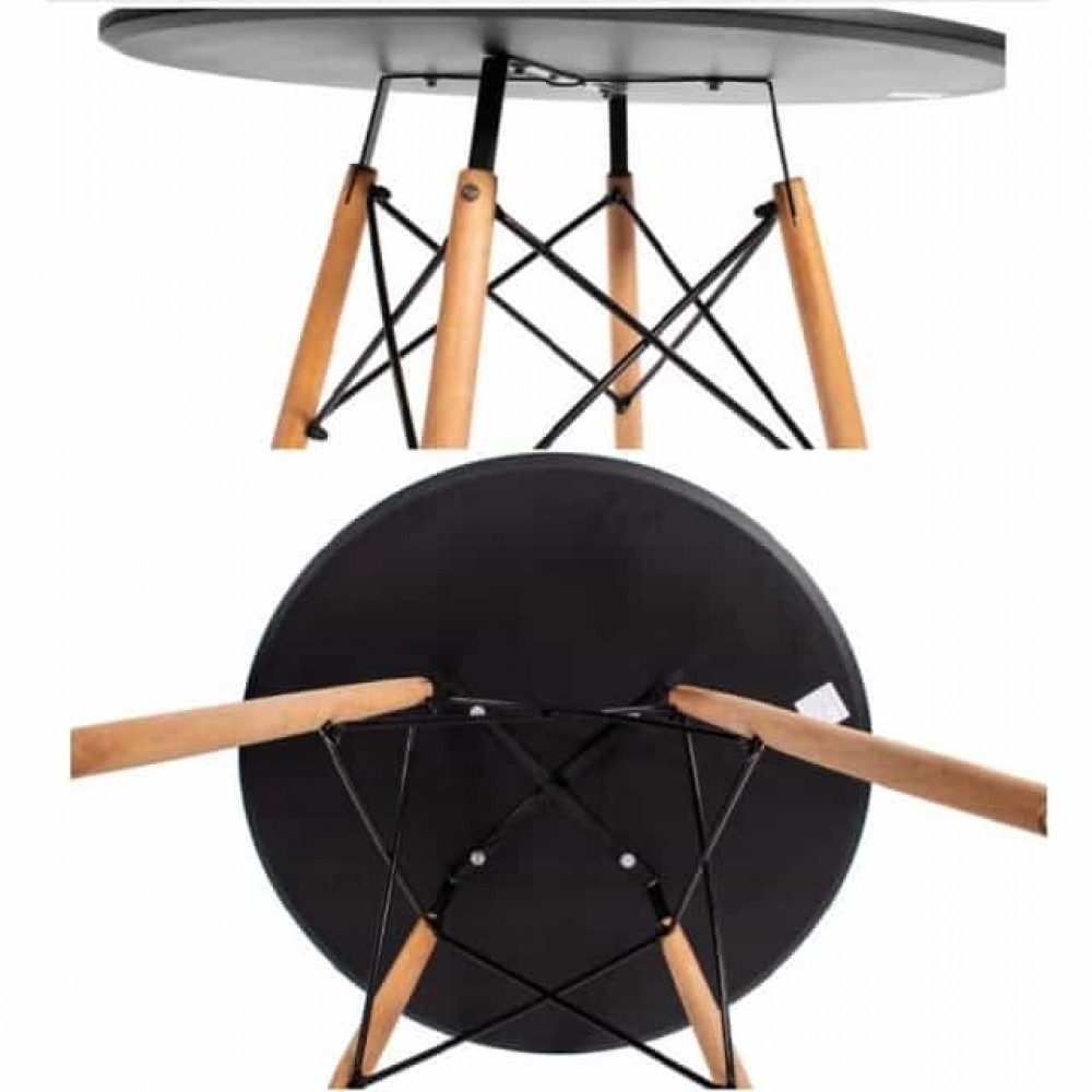 Стол обеденный круглый Bonro В-957-800 Черный