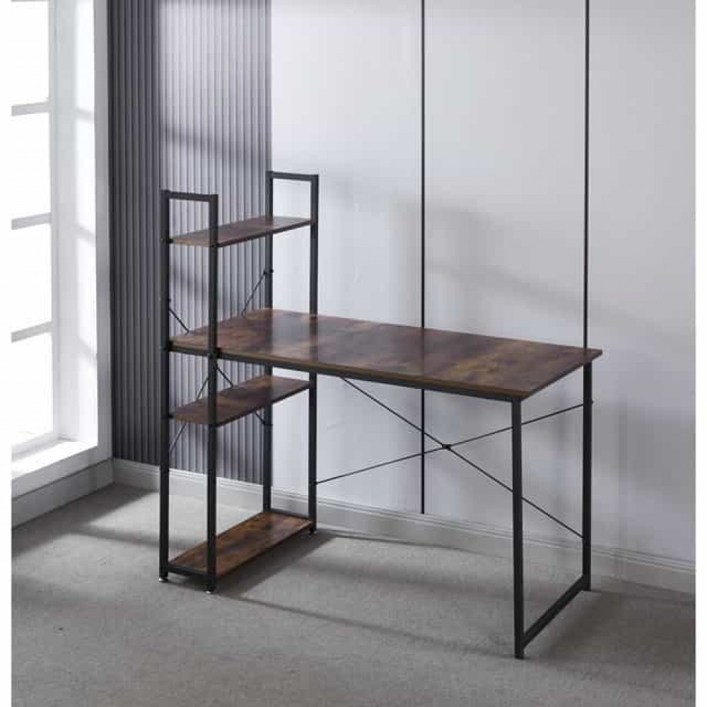 Стол письменный металлический лофт с полкой Bonro BN-003