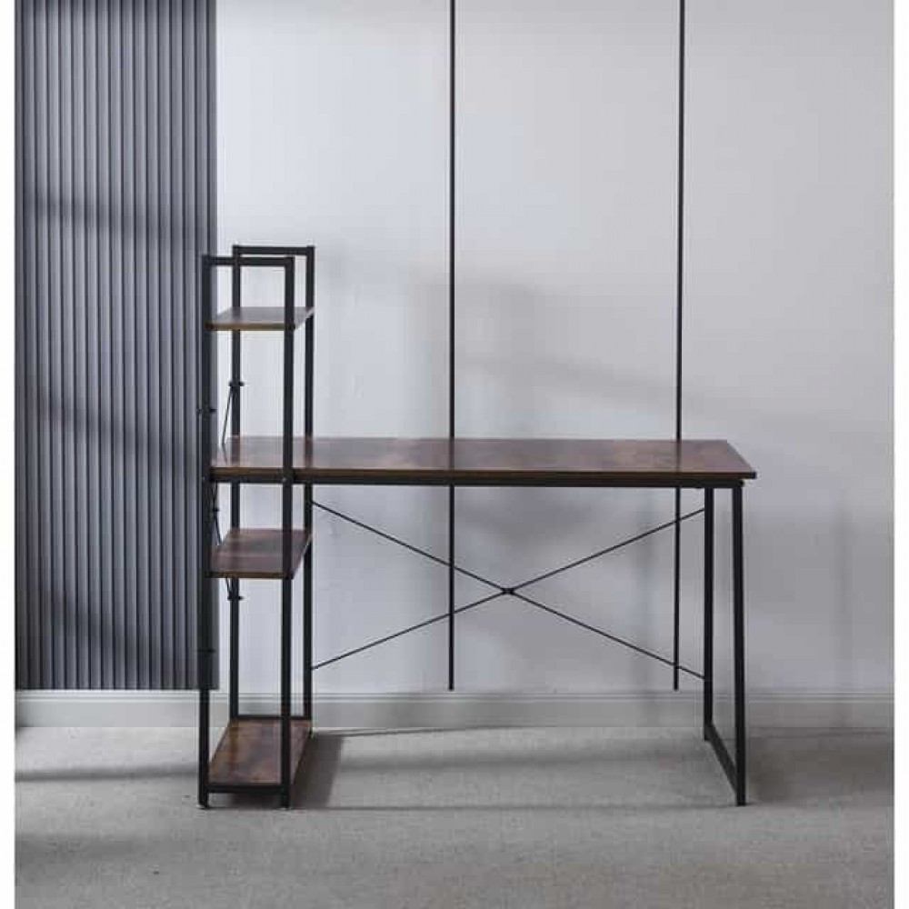 Стол письменный металлический лофт с полкой Bonro BN-003