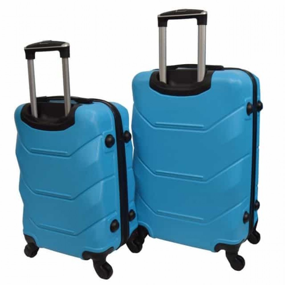 Комплект з 2х пластикових валіз Bonro 2019 (середня, велика), блакитні