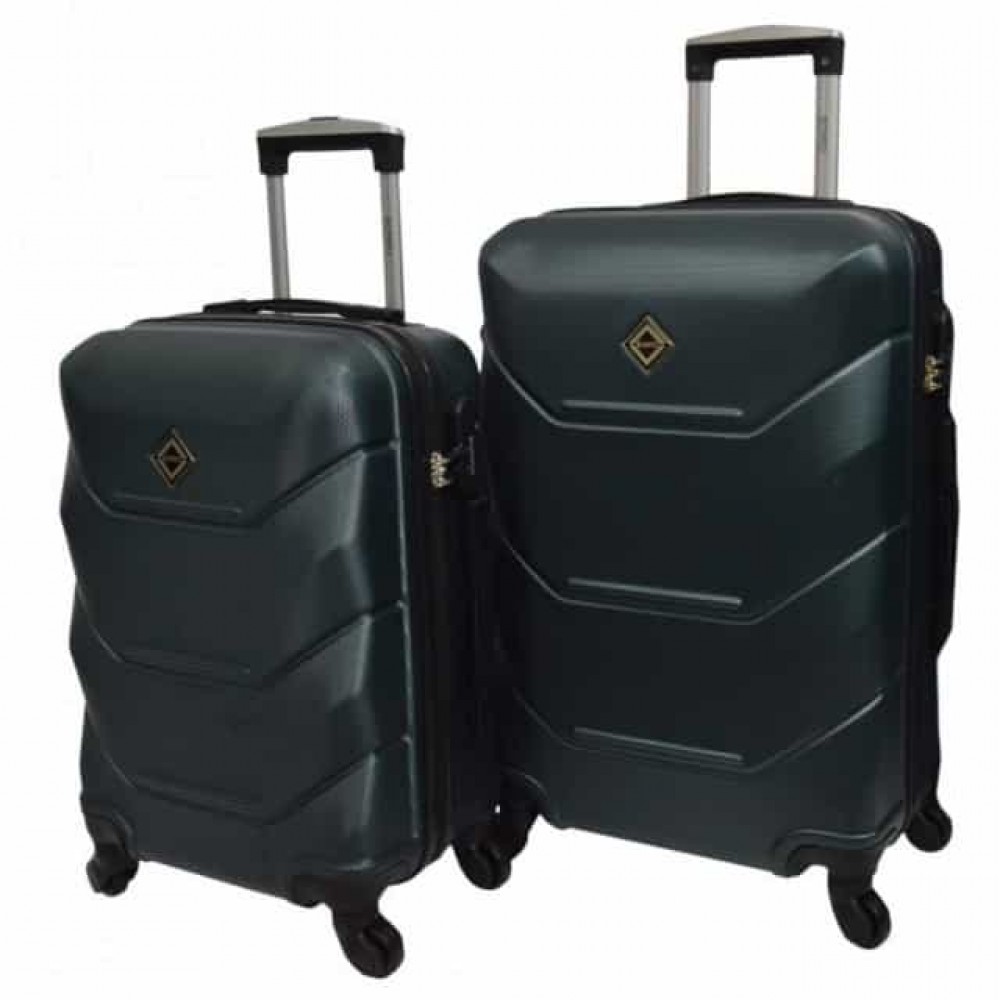 Комплект из 2 пластиковых чемоданов Bonro 2019 (средний, большой), изумрудные