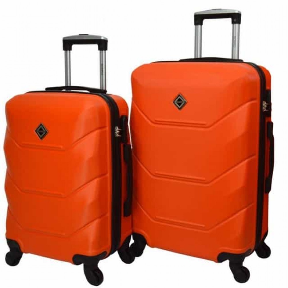 Комплект з 2х пластикових валіз Bonro 2019 (середня, велика), помаранчеві