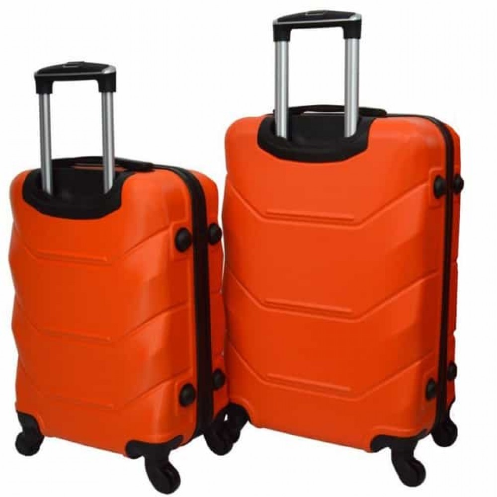 Комплект з 2х пластикових валіз Bonro 2019 (середня, велика), помаранчеві