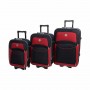 Набір валіз Bonro Style - 3 штуки, чорно-вишневі