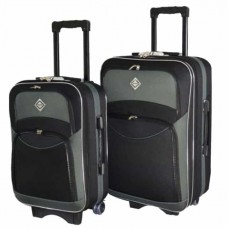 Комплект из 2-х чемоданов Bonro Style (средний, большой), черно-серые