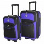 Комплект з 2х валіз Bonro Style (середня, велика), чорно-фіолетові