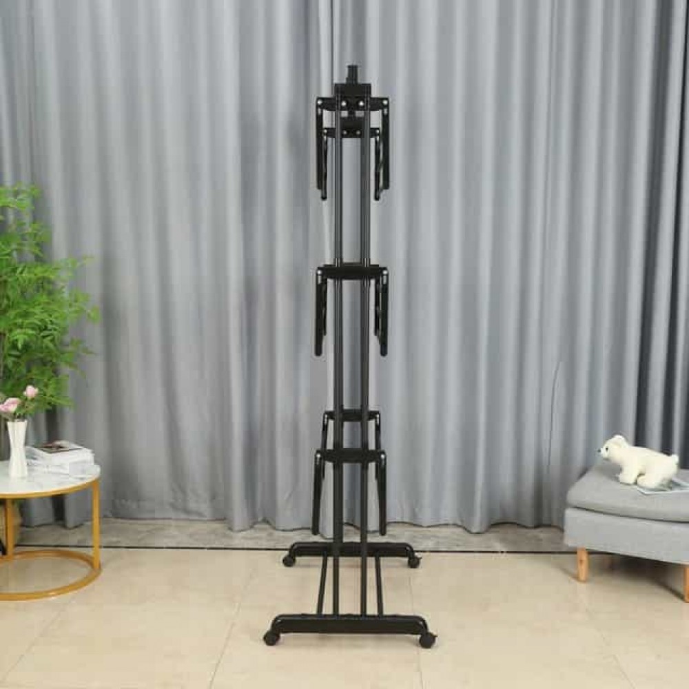 Многоярусная сушилка-органайзер для одежды черная Bonro B07