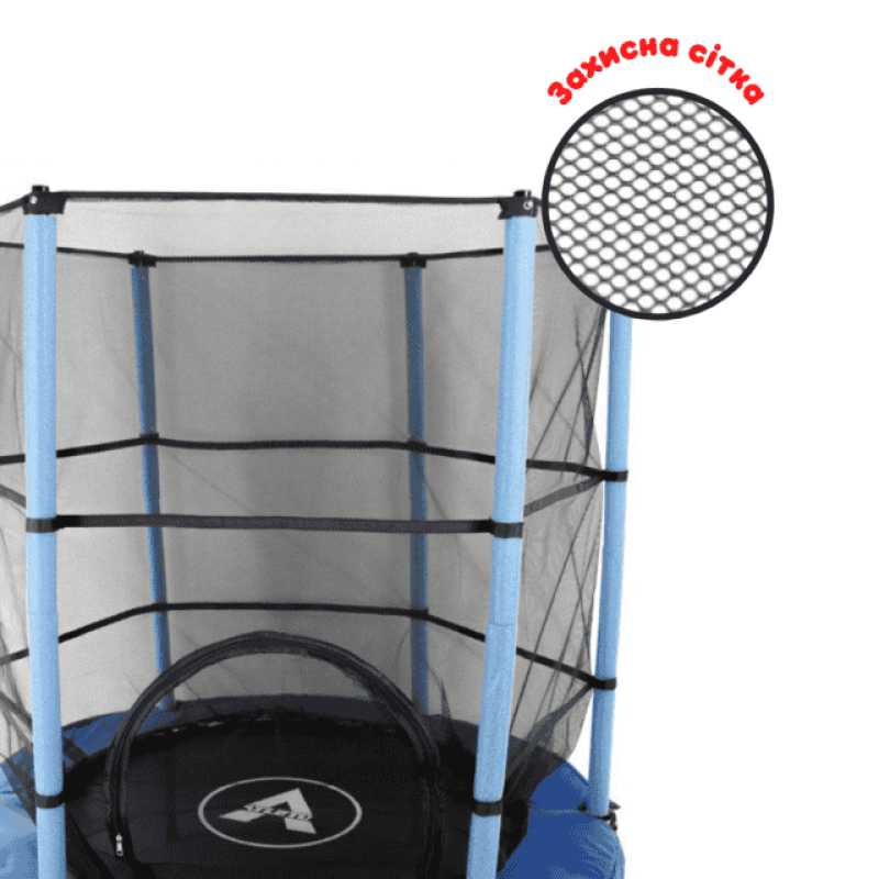 Батут Atleto Blue 140 см с сеткой
