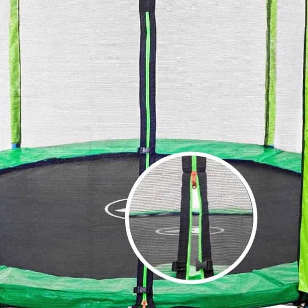 Батут Atleto Green 183 см с внешней сеткой и лестницей