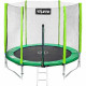 Батут Atleto Green 252 см с внешней сеткой и лестницей