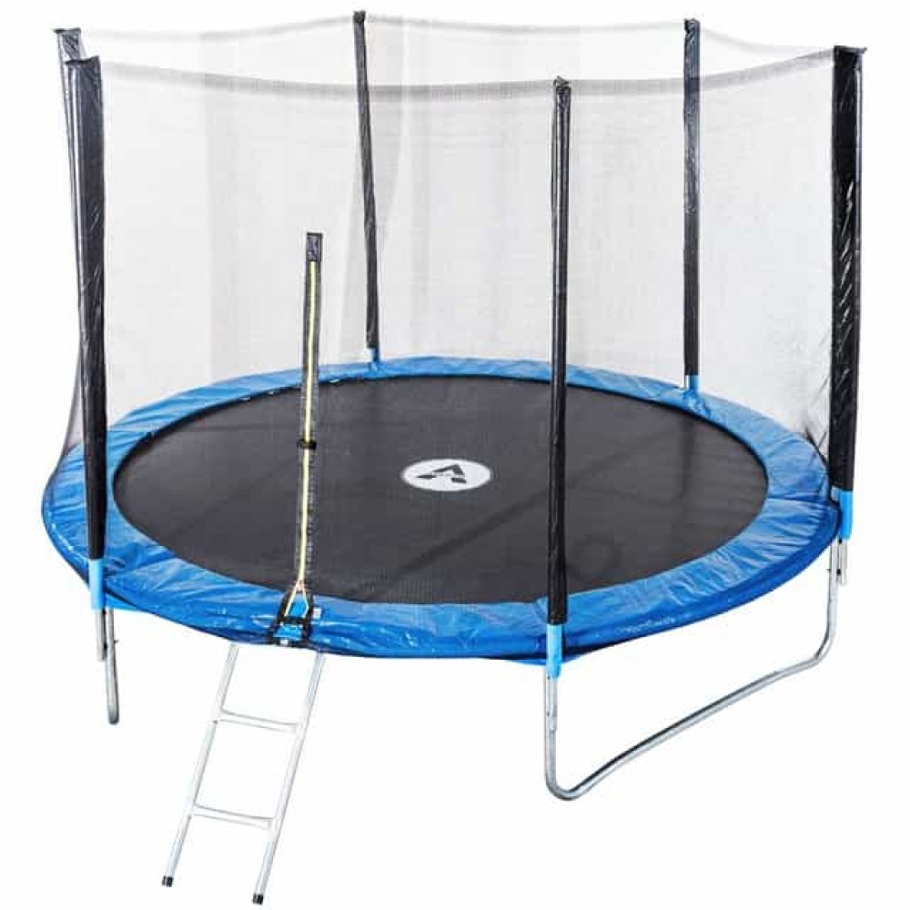 Батут Atleto 312 см з сіткою і драбинкою