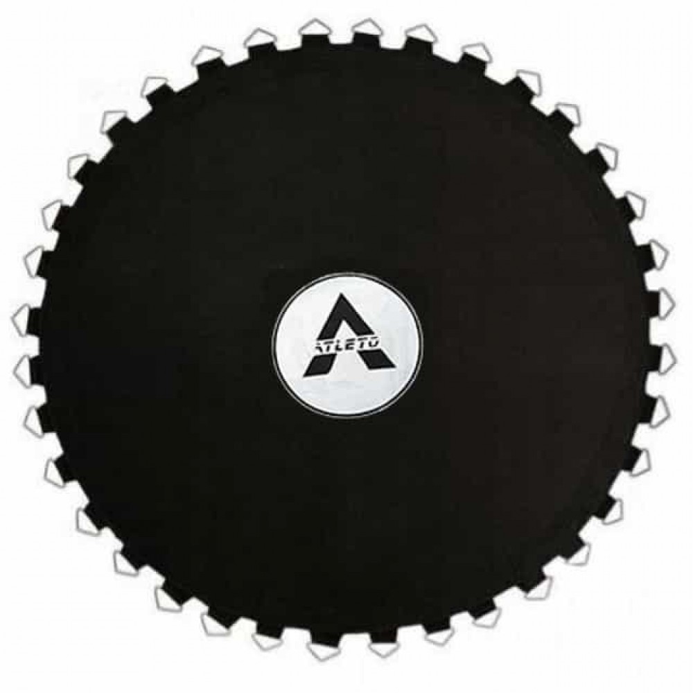 Батут Atleto Green 404 см з зовнішньою сіткою і драбинкою