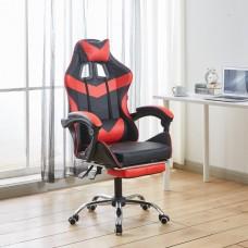 Кресло геймерское Bonro BN-810 красное с подставкой для ног