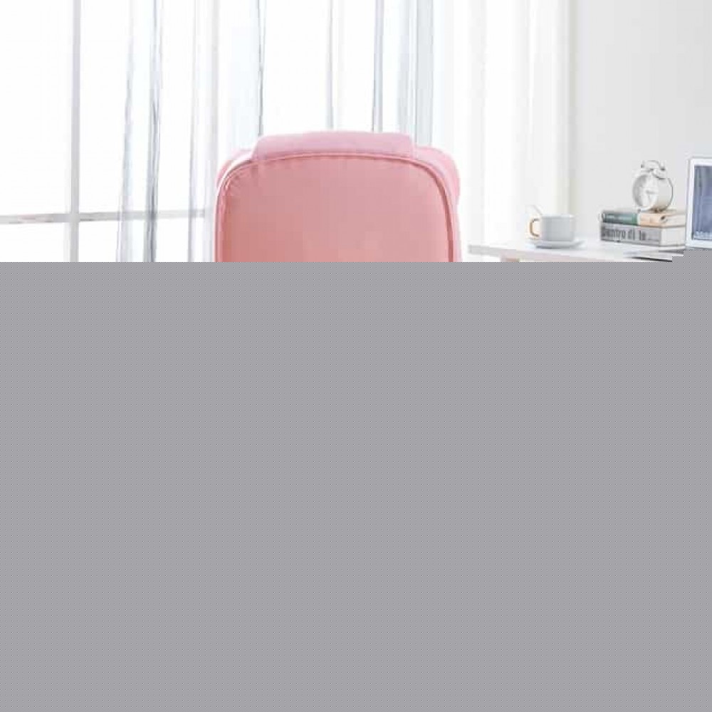 Крісло офісне на колесах Bonro BN-607 рожеве з підставкою для ніг