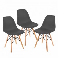 Комплект з 3 крісел Bonro В-173 FULL KD сірі