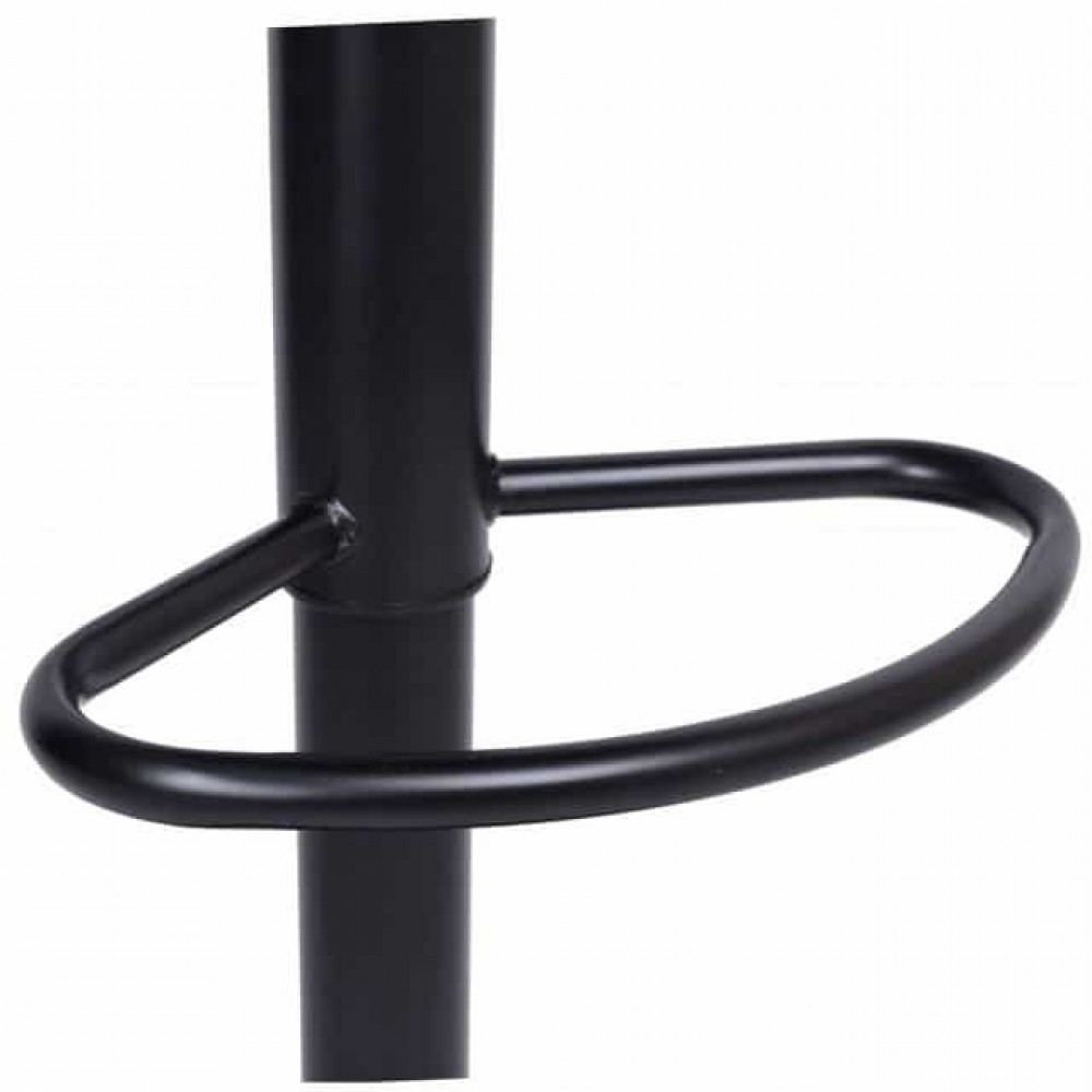 Барный стул со спинкой Bonro B-074 велюр черный с черной основой