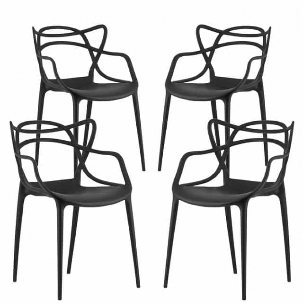 Набір з 4 крісел Bonro B-486 чорні