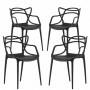 Набір з 4 крісел Bonro B-486 чорні
