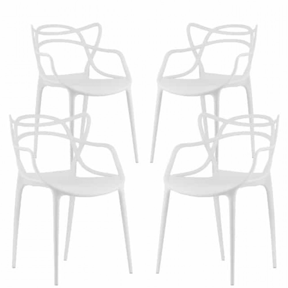 Набір із 4 крісел Bonro B-486 білі