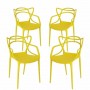 Набор из 4 кресел Bonro B-486 желтые