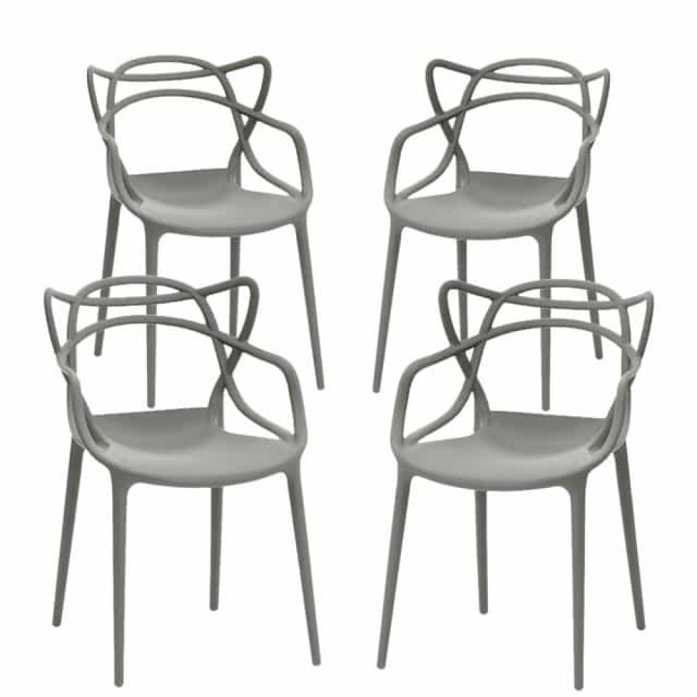 Набор из 4 кресел Bonro B-486 серые