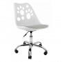 Кресло офисное Bonro B-881 белое с серым сиденьем