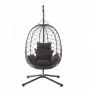 Подвесное кресло-качалка кокон Bonro B-015 черно-серое