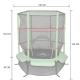 Батут Atleto New Green 140 см с сеткой