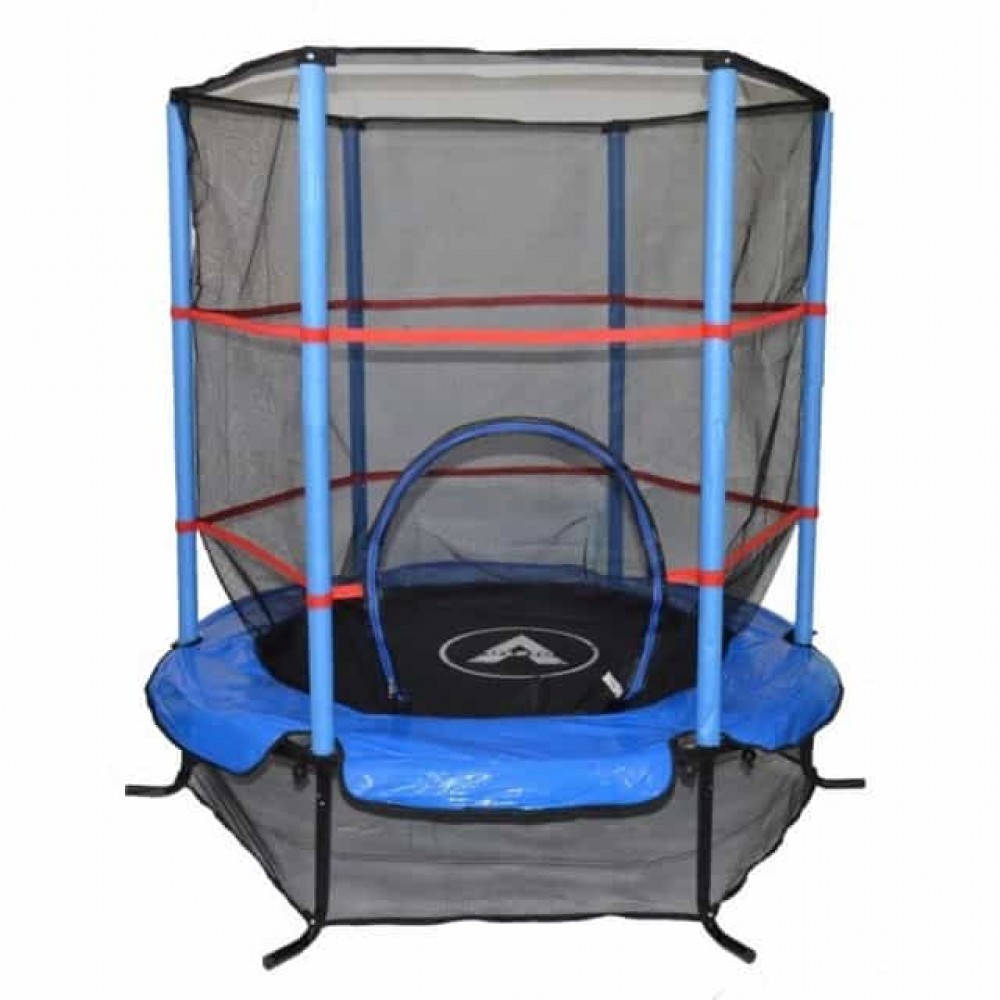 Батут Atleto New Blue 140 см з сіткою