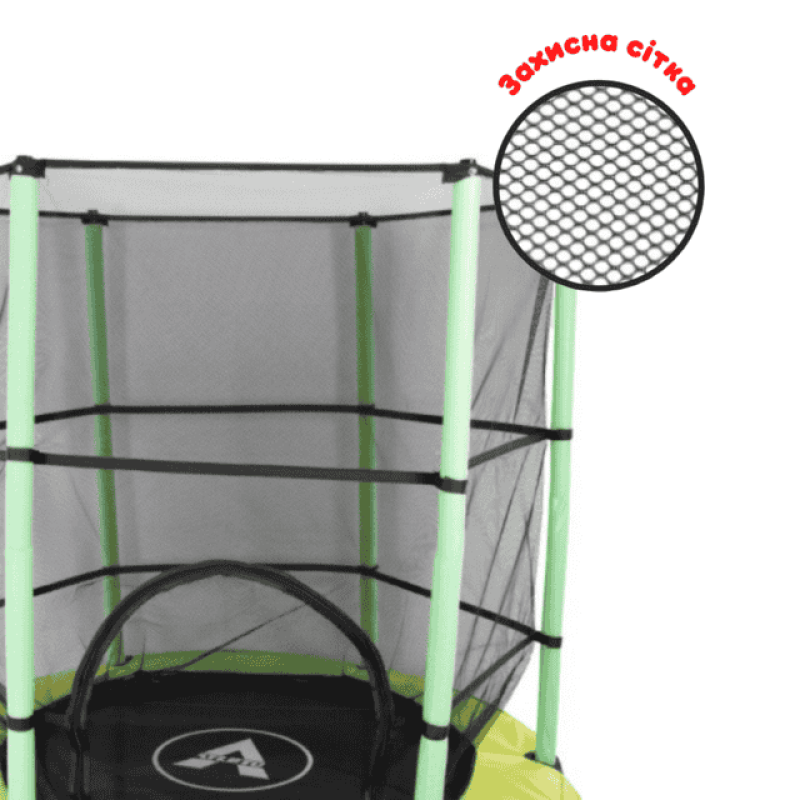 Батут Atleto Green 140 см с сеткой
