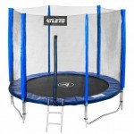 Батут Atleto Blue 183 см с внешней сеткой и лестницей