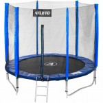 Батут Atleto Blue 312 см с внешней сеткой и лестницей
