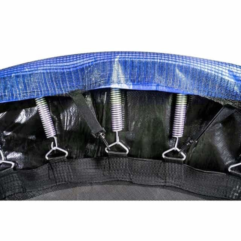 Батут Atleto Blue 312 см з зовнішньої сіткою і драбинкою