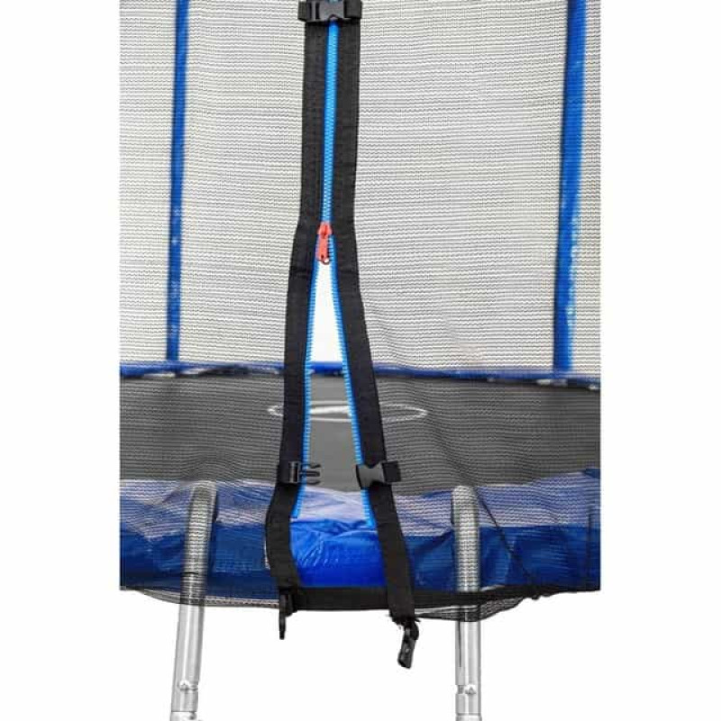 Батут Atleto Blue 312 см з зовнішньої сіткою і драбинкою