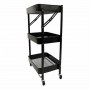 Стеллаж этажерка с полками на колесах Bonro B-233 черный