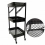 Стеллаж этажерка с полками на колесах Bonro B-233 черный